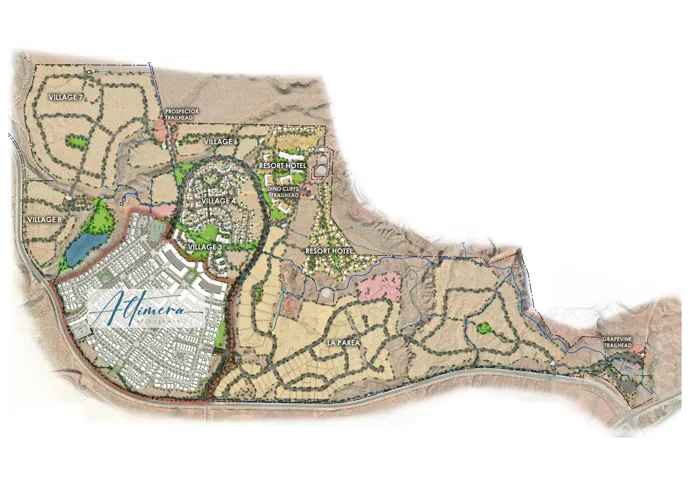 Master Plan. Illustrating the property's proposed land use and development zones