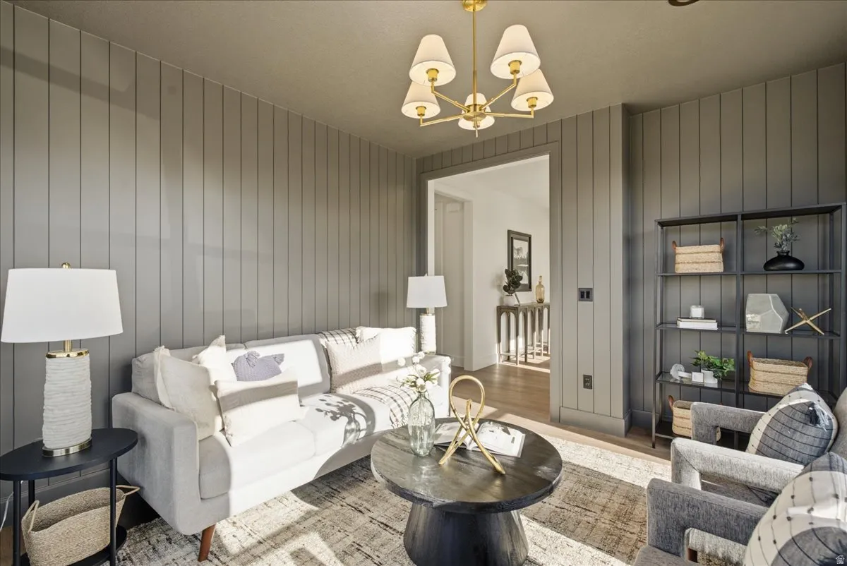 Accent walls featuring vertical paneling