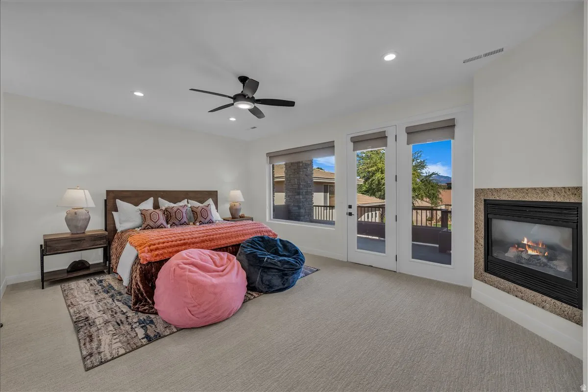 Upstairs family room used as a 4th bedroom