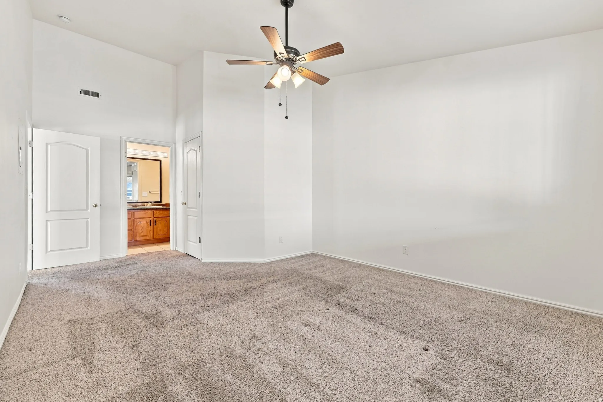 Master Bedroom looking into private bathroom