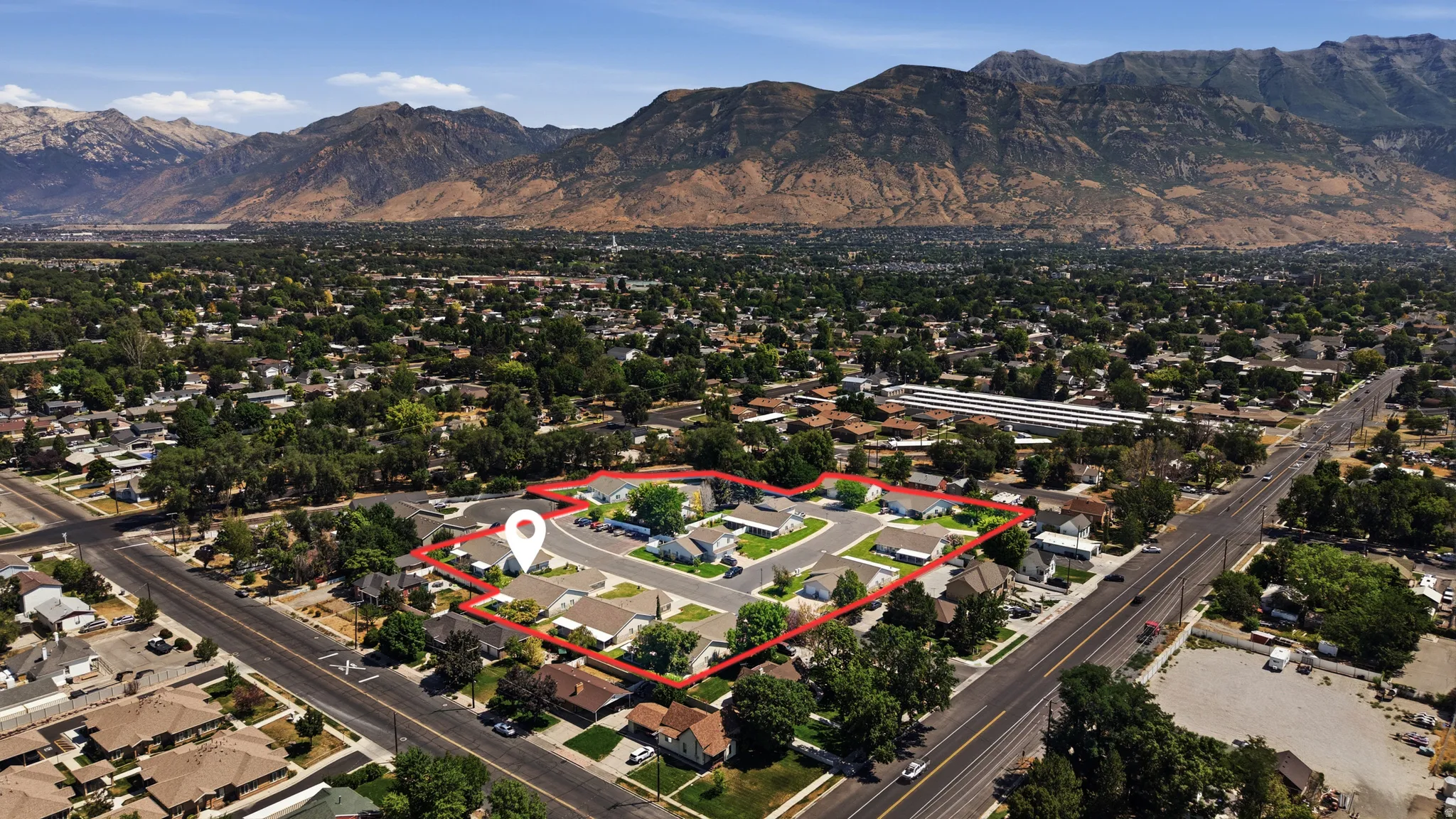 red outline is 55+ community, see pin for house