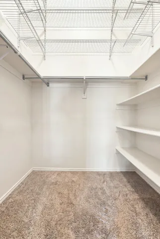 Master Room closet, shelves to the ceiling