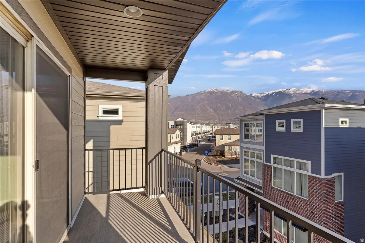 PRIMARY COVERED BALCONY WITH MOUNTAIN VIEWS