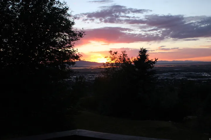 Sunset view from the lower deck.