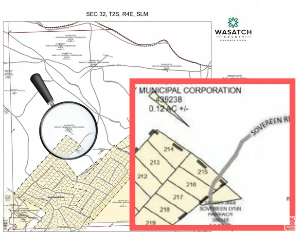 Plat Map. Illustrating lot divisions and property boundaries within the specified section