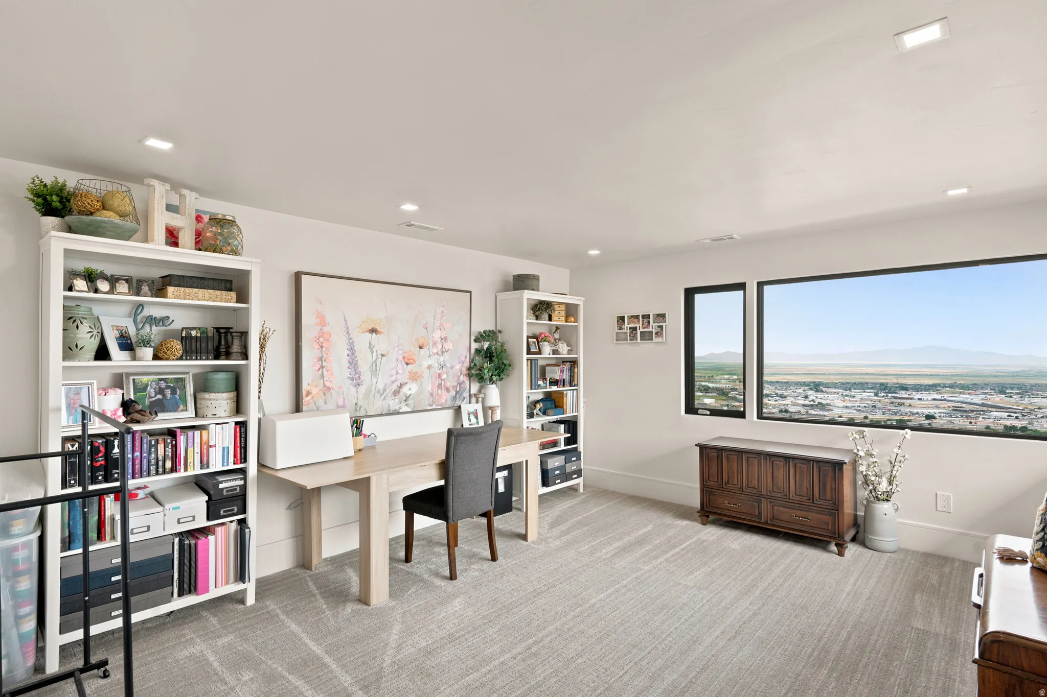 Expansive window offering broad scenic vistas