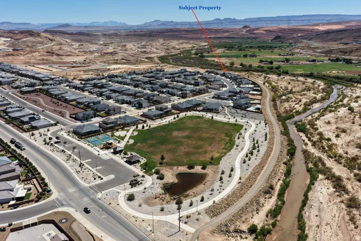 Aerial view showcasing this property's prime location within a master-planned community