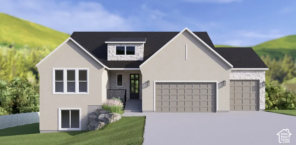 This is a computer rendering of the home currently under construction.