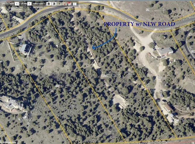 Aerial Parcel Map. Depicting the property boundary and road access