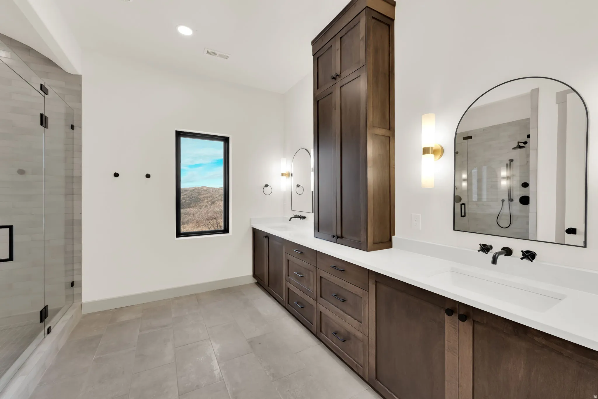 Master bathroom with double vanity