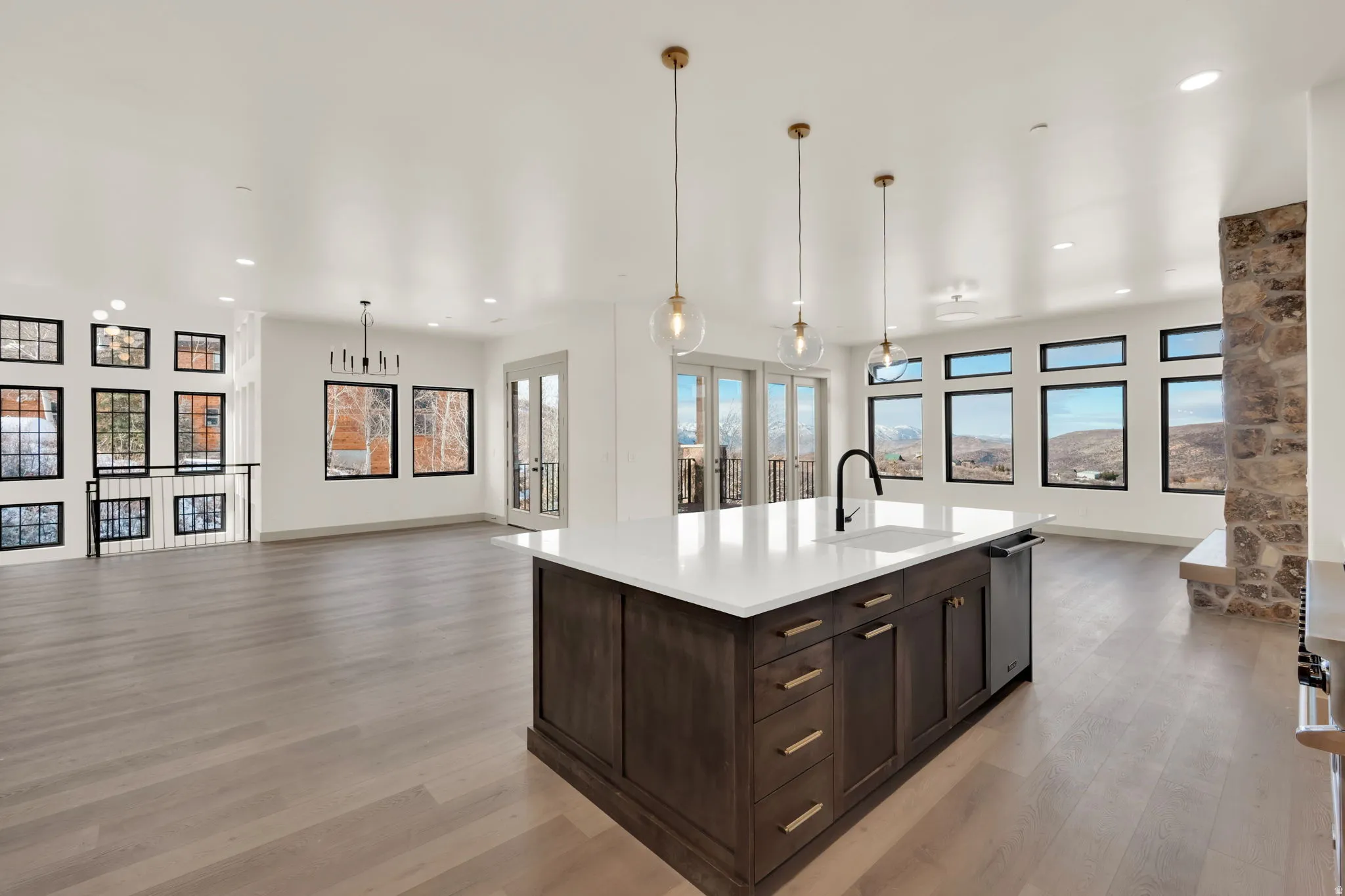 Spacious great room bathed in natural light