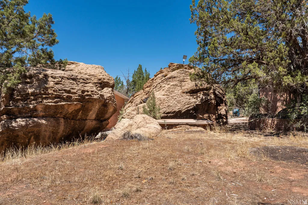 Natural rock formations complement the surrounding landscape