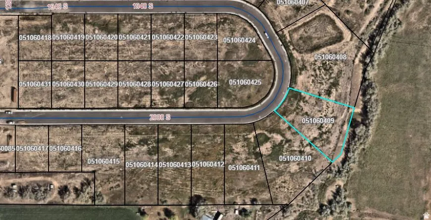 Plat Map. Illustrating lot divisions and identifying parcel 051060409