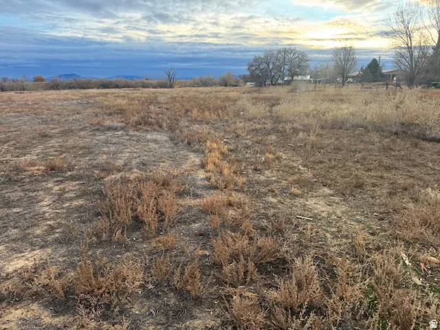 Expansive undeveloped land featuring natural arid vegetation and distant mountainous terrain