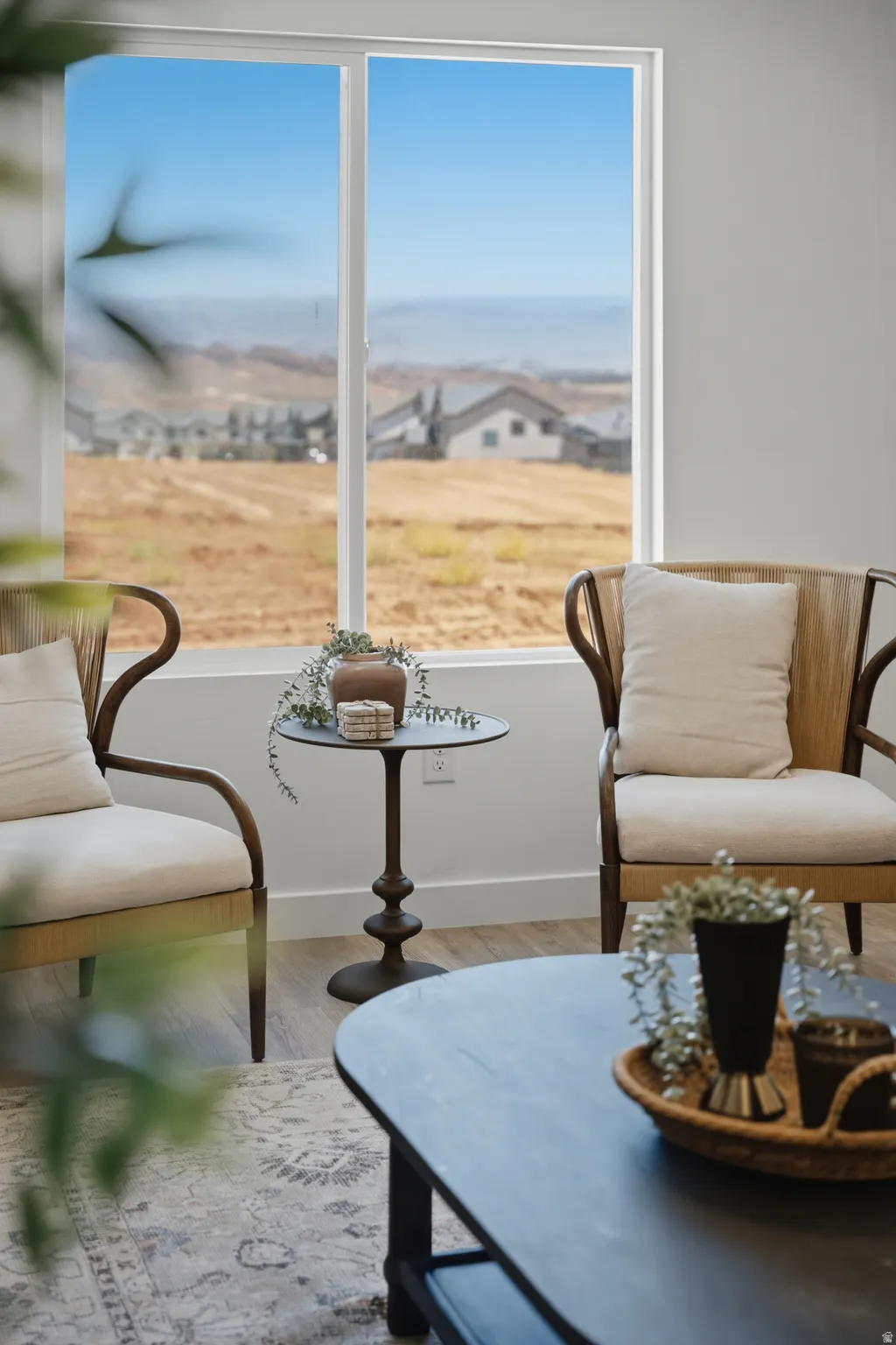 Large picture window offering expansive landscape scenery