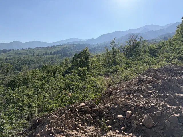Mountain landscape views from lot with varied terrain and extensive natural vegetation