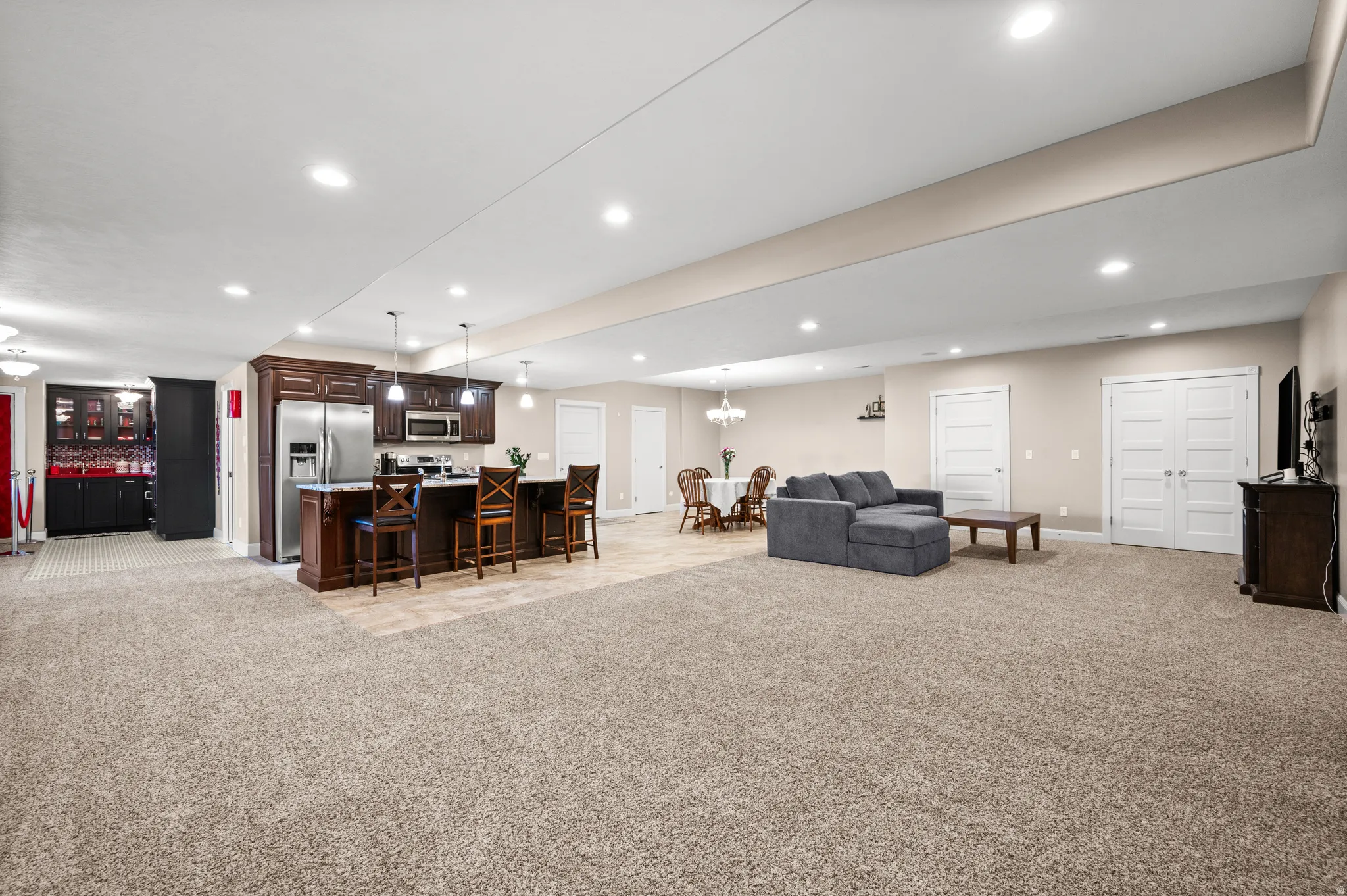 A fully appointed second kitchen creates endless possibilities for entertaining, extended family, or multigenerational living.