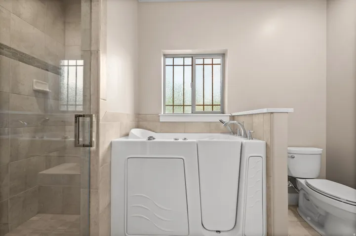 Designed with privacy and comfort in mind, this rare junior suite is perfect for extended family or overnight guests. The bonus - this is a steam shower!