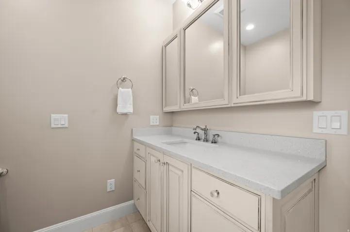 Exceptional main floor bathroom with the amazing steam shower. You do not want to miss.