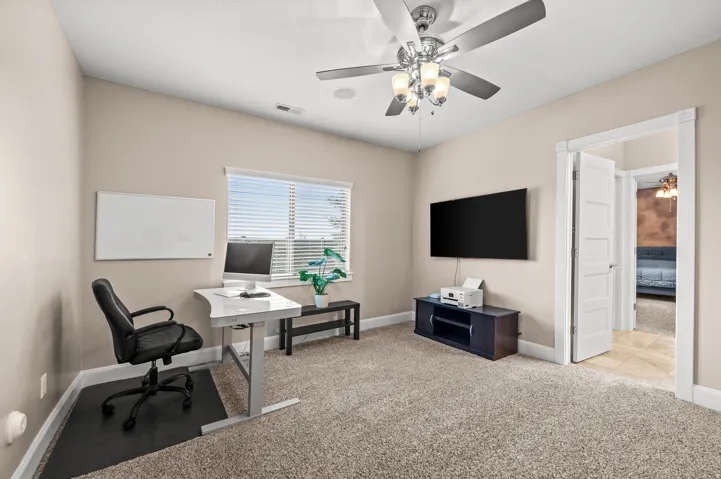 Currently used as an office, this flexible room is ready to become whatever your lifestyle needs most.