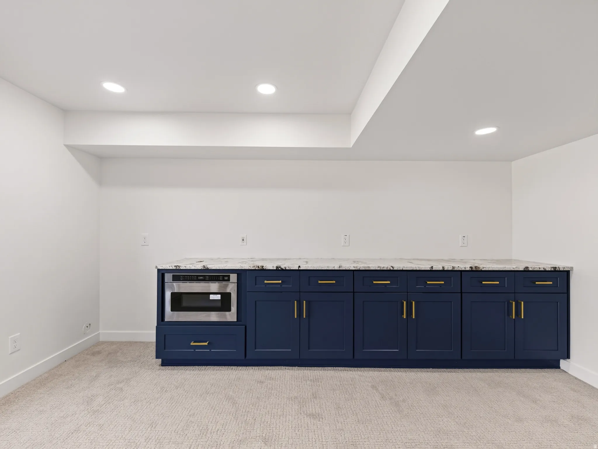 Snack bar/microwave in basement