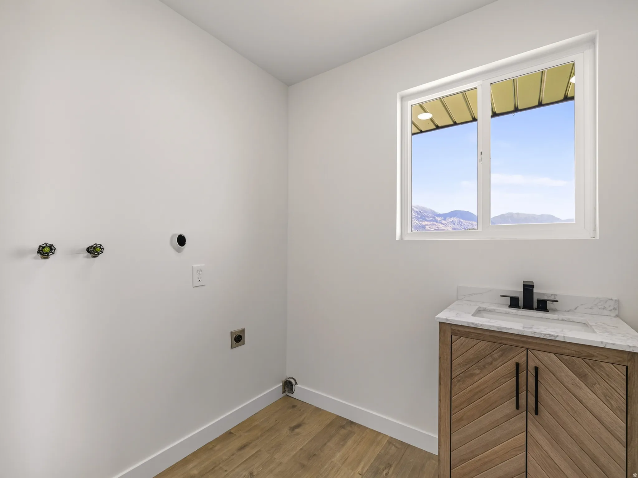 Combined half bath/laundry room