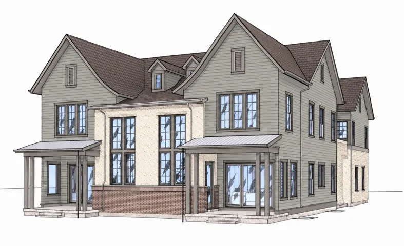 Architectural Rendering. Illustrating exterior design elements of the property