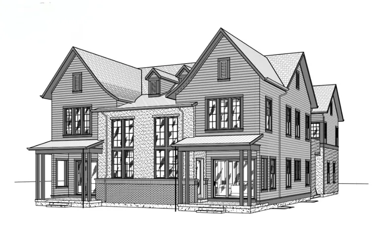 Architectural Drawing. Illustrating the exterior elevation and structural design of the property