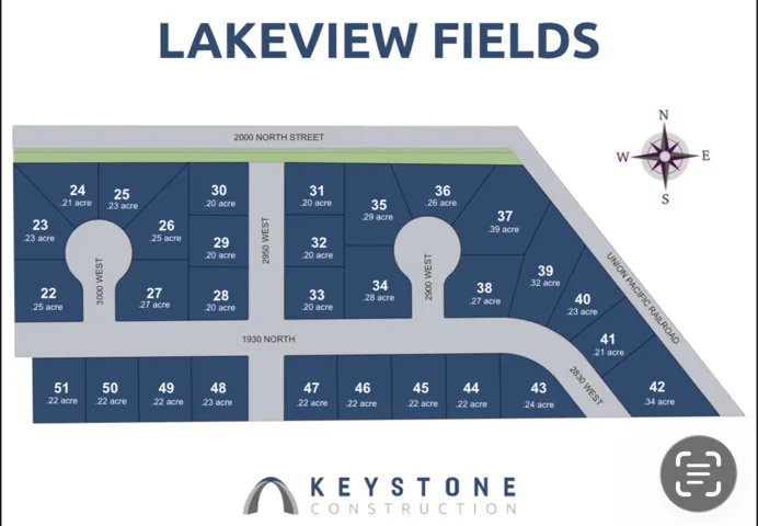 Plat Map. Illustrating lot configurations and associated acreage for the property
