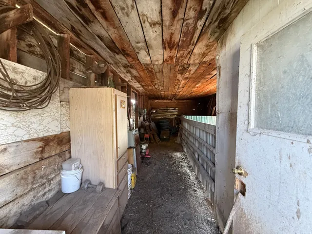 Horse barn and chicken coup.