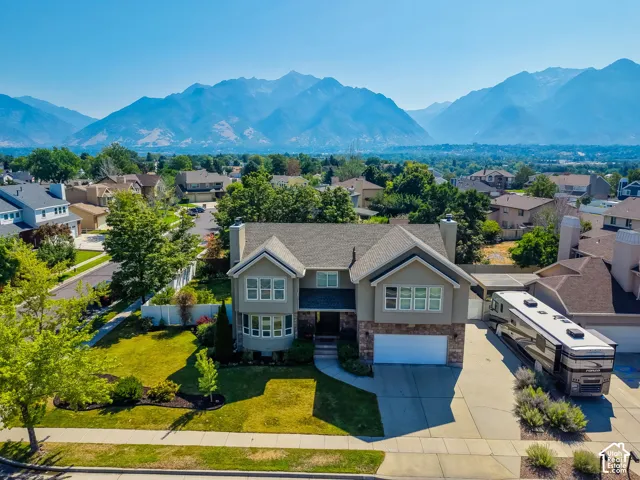 Drone photo showing mountain views