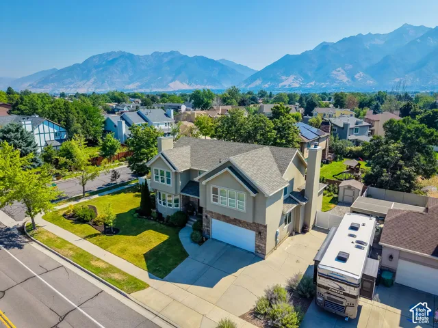 Drone photo showing mountain views