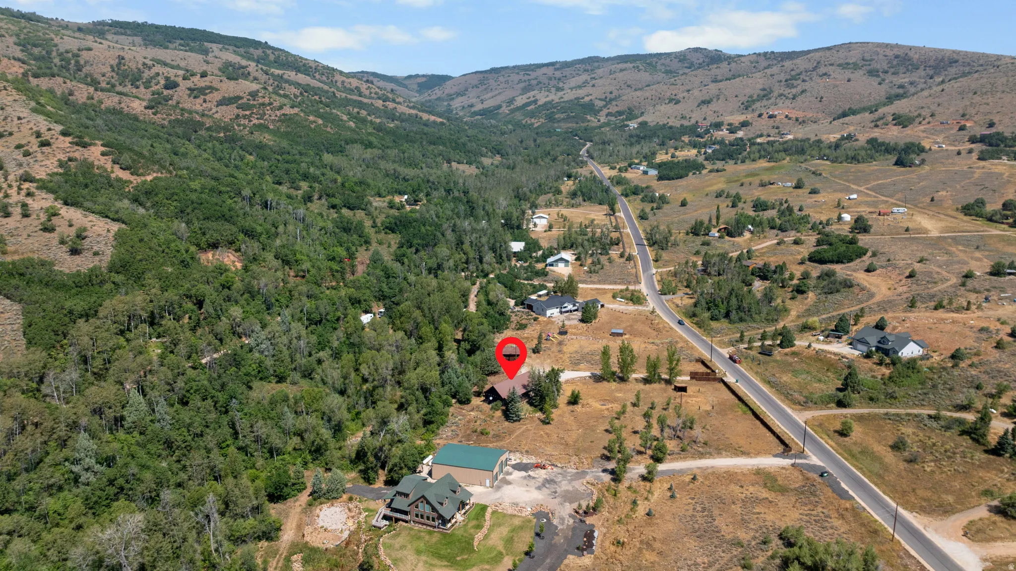 Property situated in a mountainous valley setting
