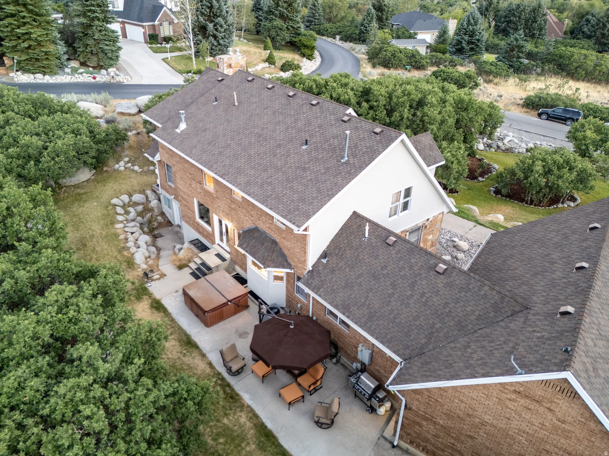 1.04 Acre lot with many original trees and bushes providing a great habitat for local animals. Most notably deer, with the occasional wild turkey among other animals.