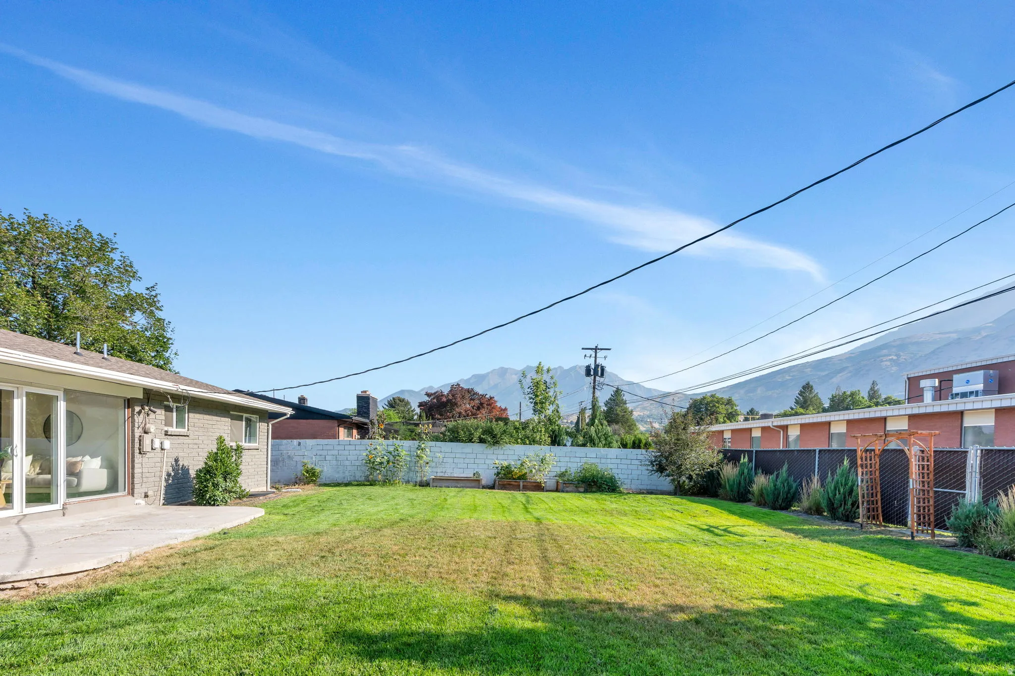 Expansive green lawn