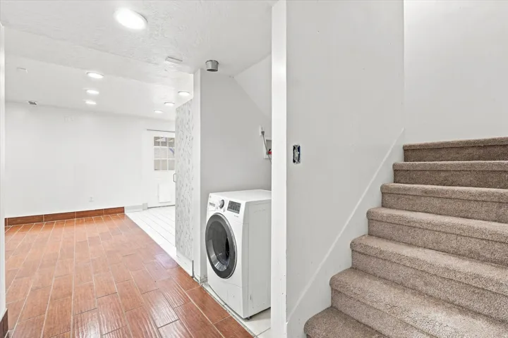 View of basement with separate entrance