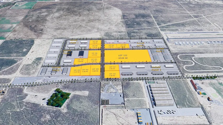 Site Plan. Depicting the layout of multiple lots within the property, including acreage for each designated section