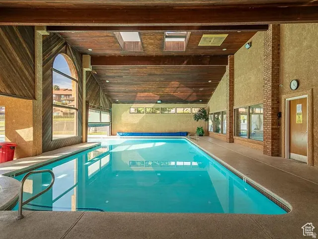 View of indoor pool from Zillow