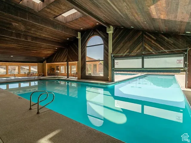 View of indoor pool from Zillow