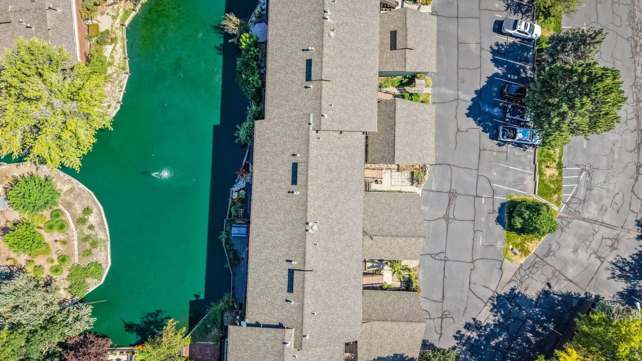 Waterfront property with direct water access and private patios