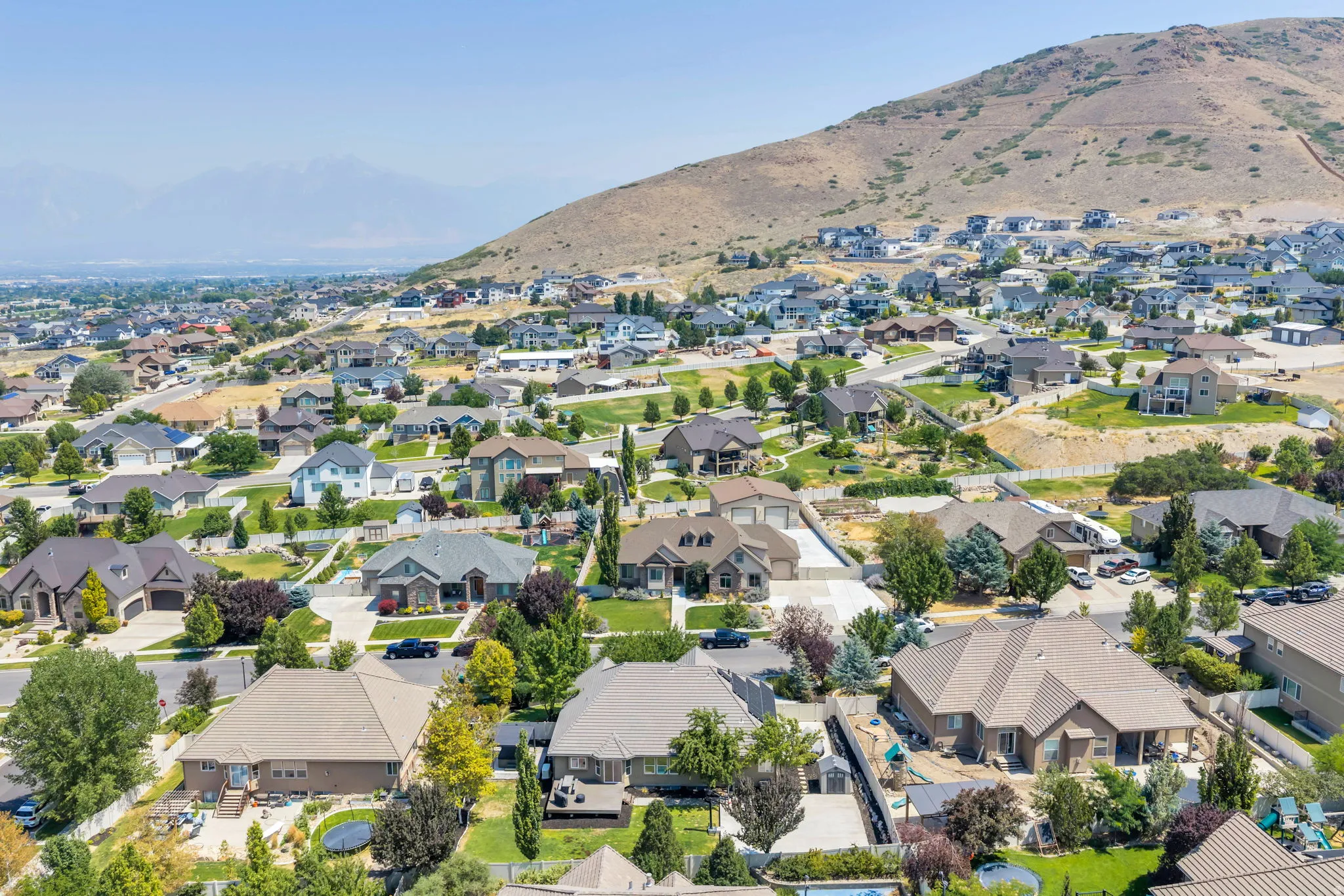 Expansive residential area featuring numerous single-family homes with varying architectural styles