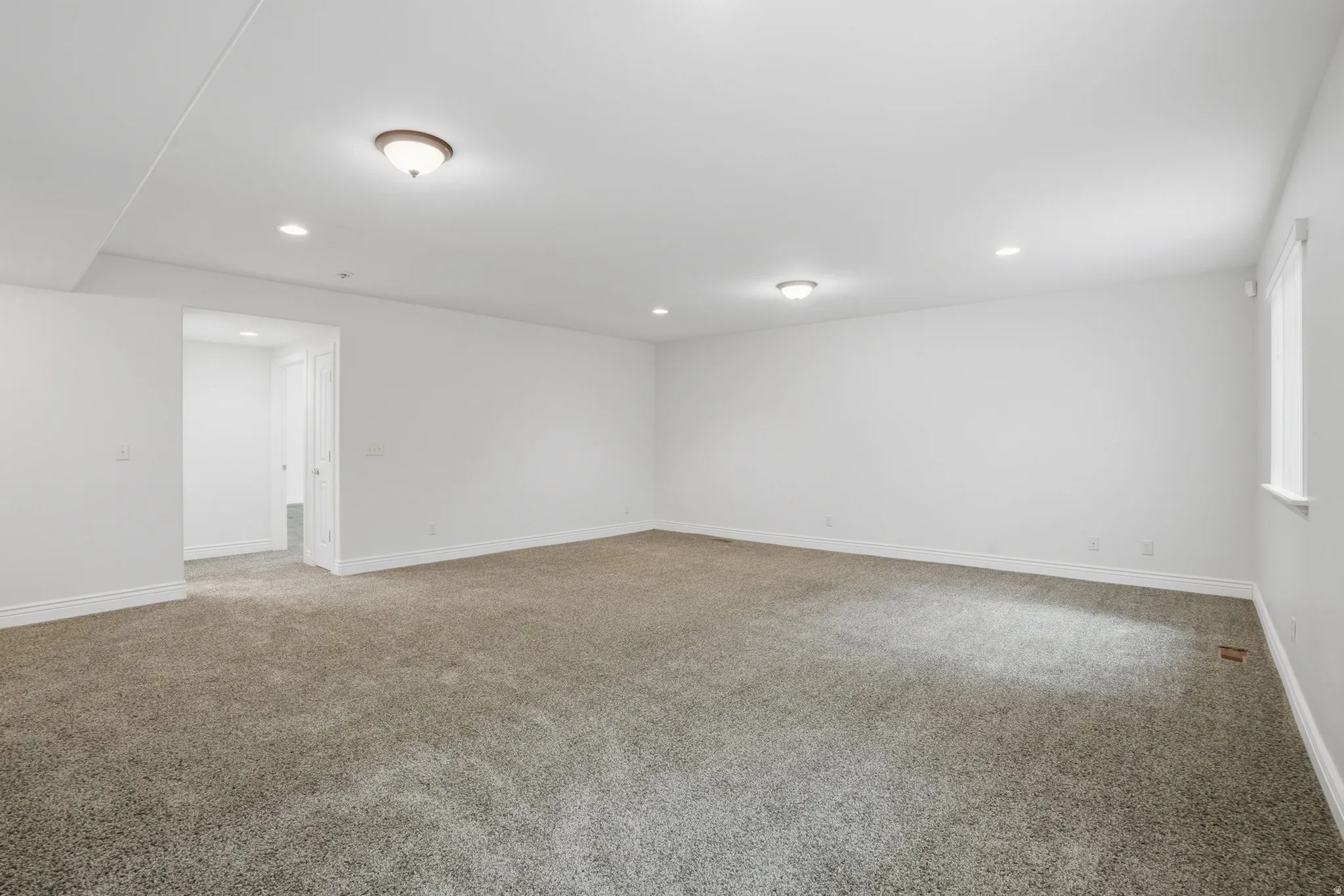 Spacious basement family room/rec/entertaining room