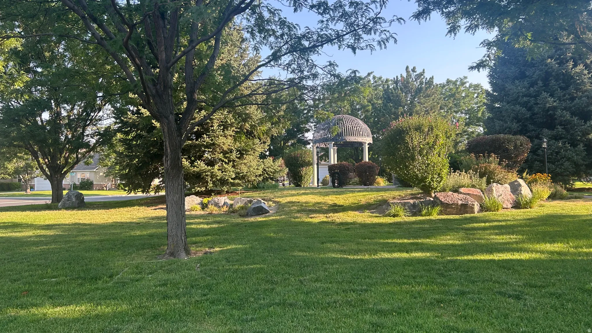 Beautiful community grounds just inside front gate.