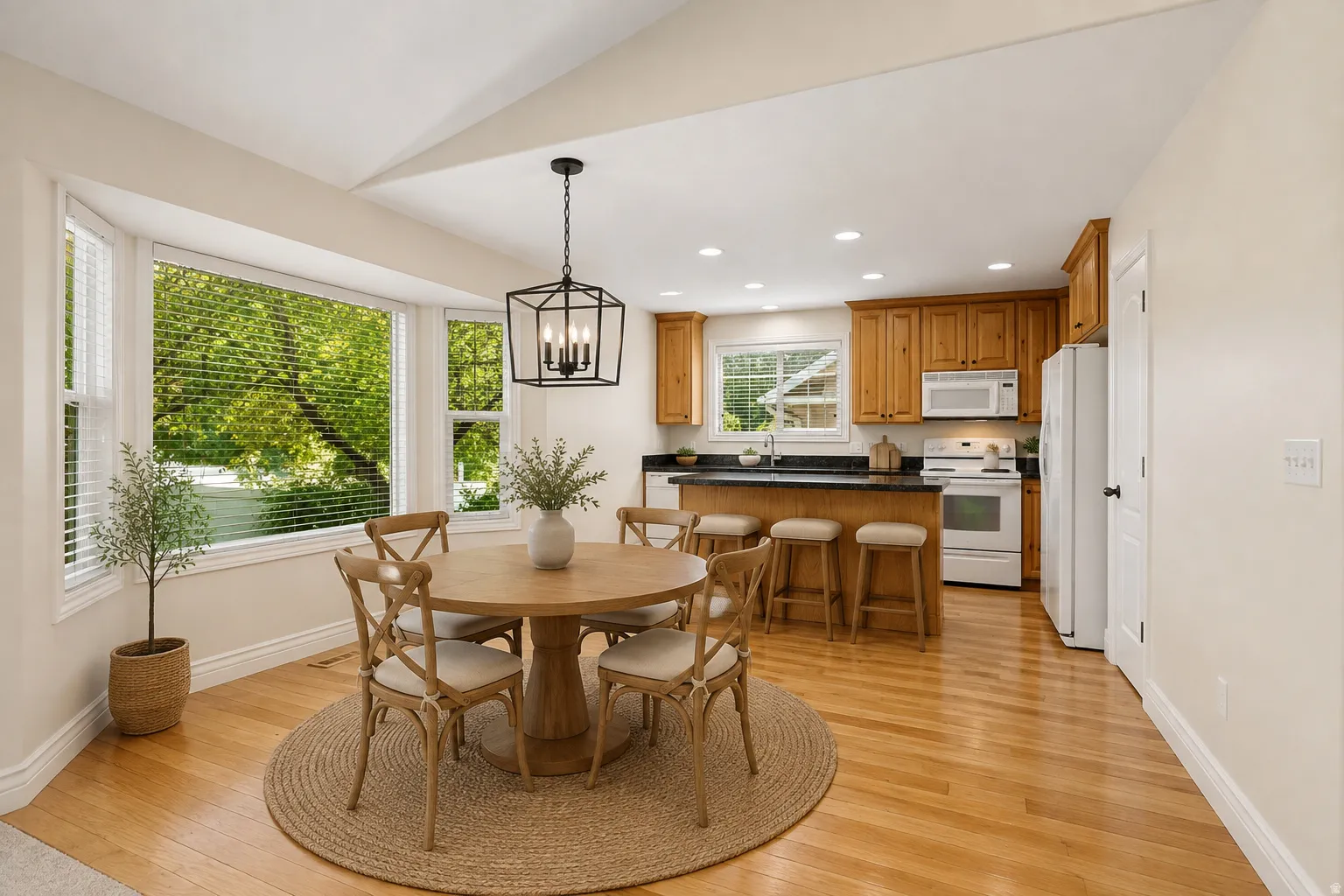 Virtually staged to show possibilities.