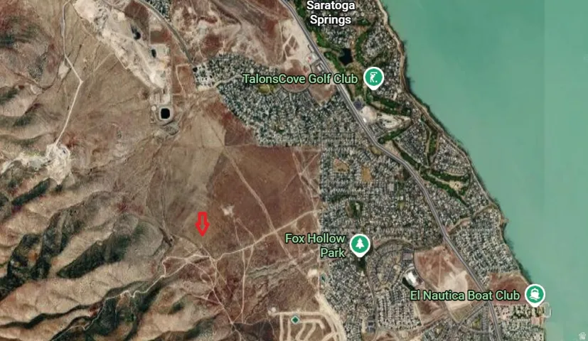 Satellite Map. Showing the geographical context of the property marked with a red arrow