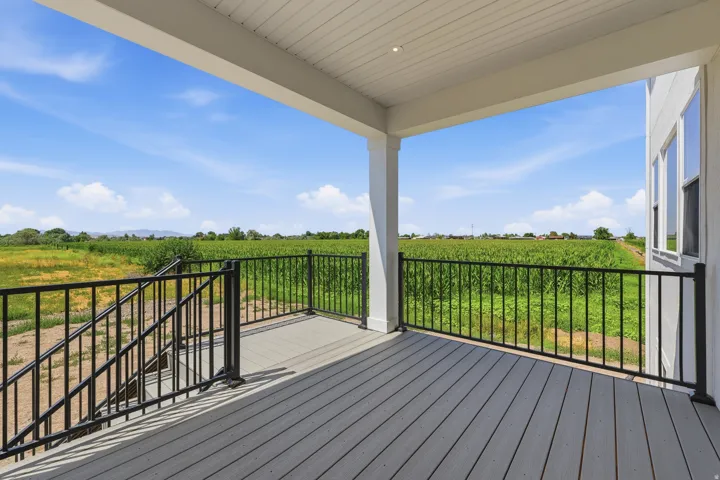 View from back covered deck