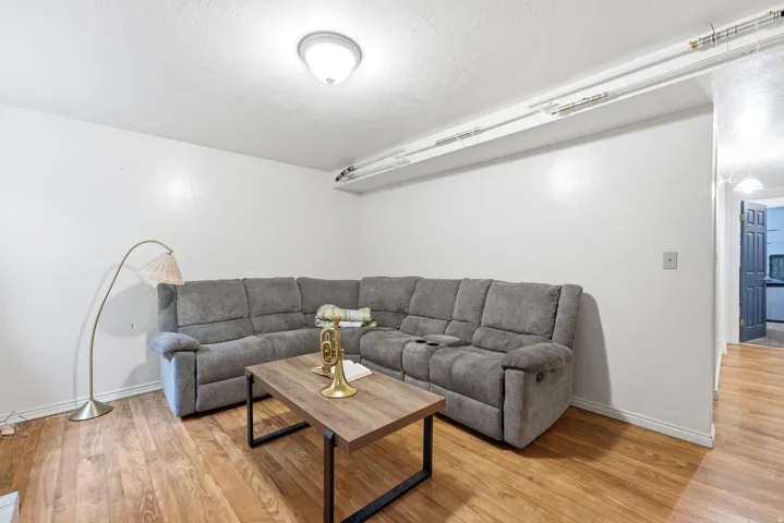 Wood-finish flooring throughout