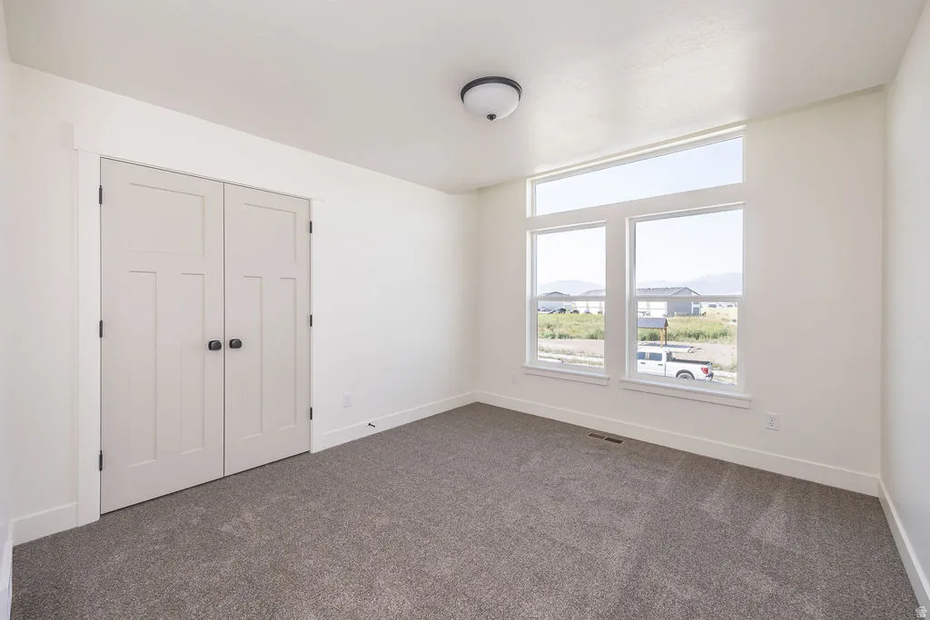 Neutral-toned wall-to-wall carpeting