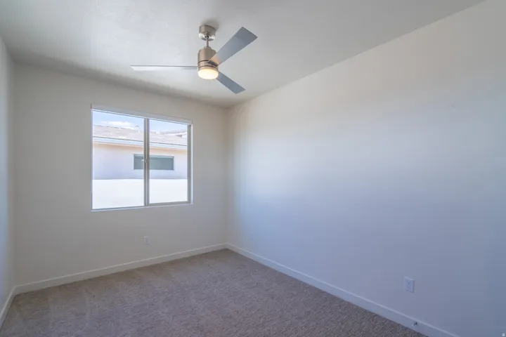 Neutral wall colors with white trim throughout