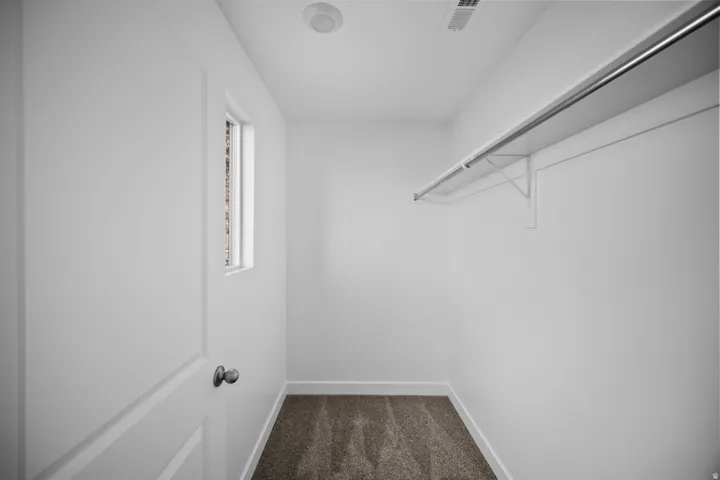 Built-in closet shelving and hanging rod